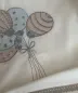 Balloon Nakışlı Pamuk Nevresim Takımı — Sütlü Kahve, nakış detayı yakın plan