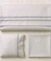 Elegant Çizgili Bambu Nevresim Takımı — Taş, set parçaları üstten görünüm